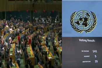 تصويت الجمعية العامة للامم المتحدة والوضع في اكرانيا بعد الغزو الروسي