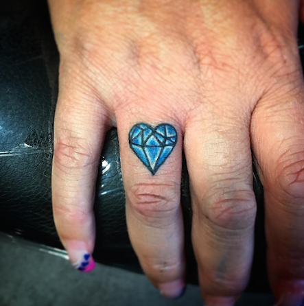 #heartfingertattoo