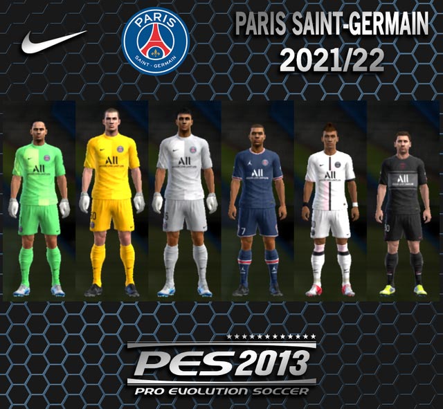 NEW Paris Saint-Germain 2021-2022 Kits For PES 2013