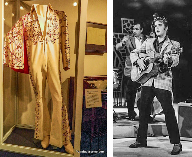 Traje de Elvis Presley exposto no Rock'n'Soul Museum de Memphis
