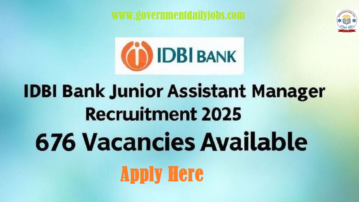 IDBI Bank Junior Assistant Manager Recruitment 2025