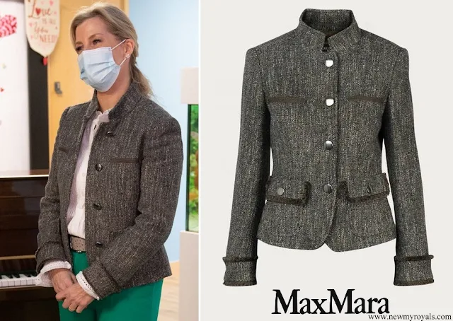 The Countess of Wessex wore Max Mara Herringbone Tweed Jacket