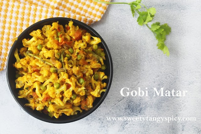 Gobi Matar | Gobi Ki Sabji | North Indian Side Dish With Cauliflower And Green Peas