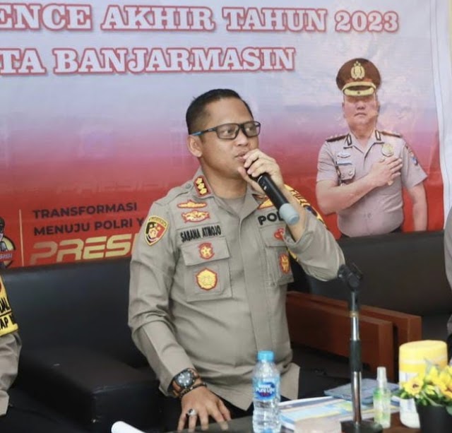 Antisipasi Petasan, Geng Motor Dan Konvoi, Kapolresta Banjarmasin Turunkan 500 Personil Pada Malam Tahun Baru