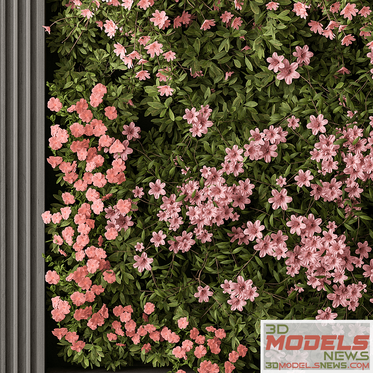 Flower vertical garden wall decor model 1