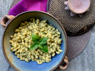 Cavatappi with Toasted Hazelnut Pesto