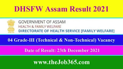 DHSFW-Assam-Result-2021