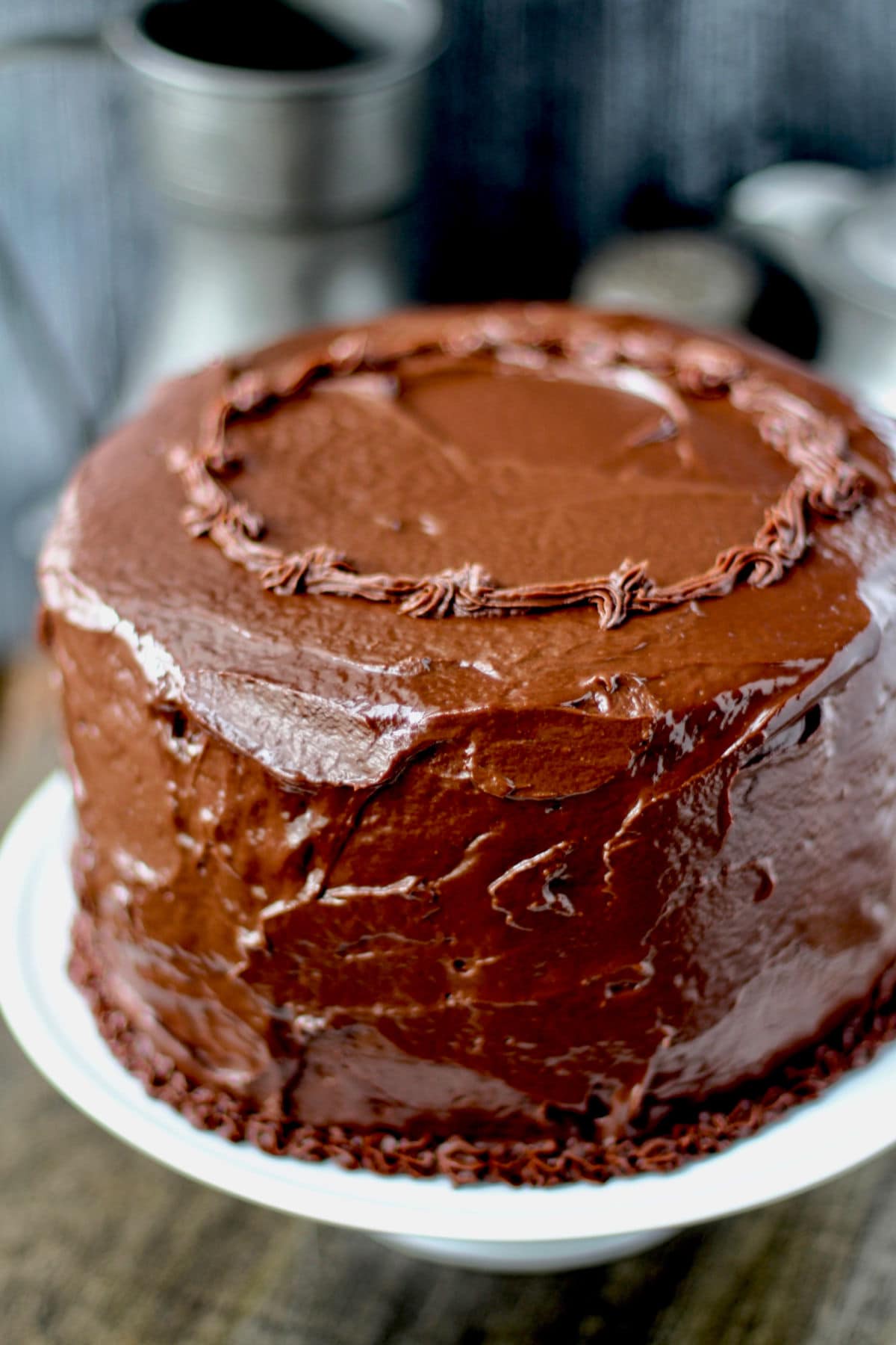 Coconut Candy Bar Cake with Ganache.