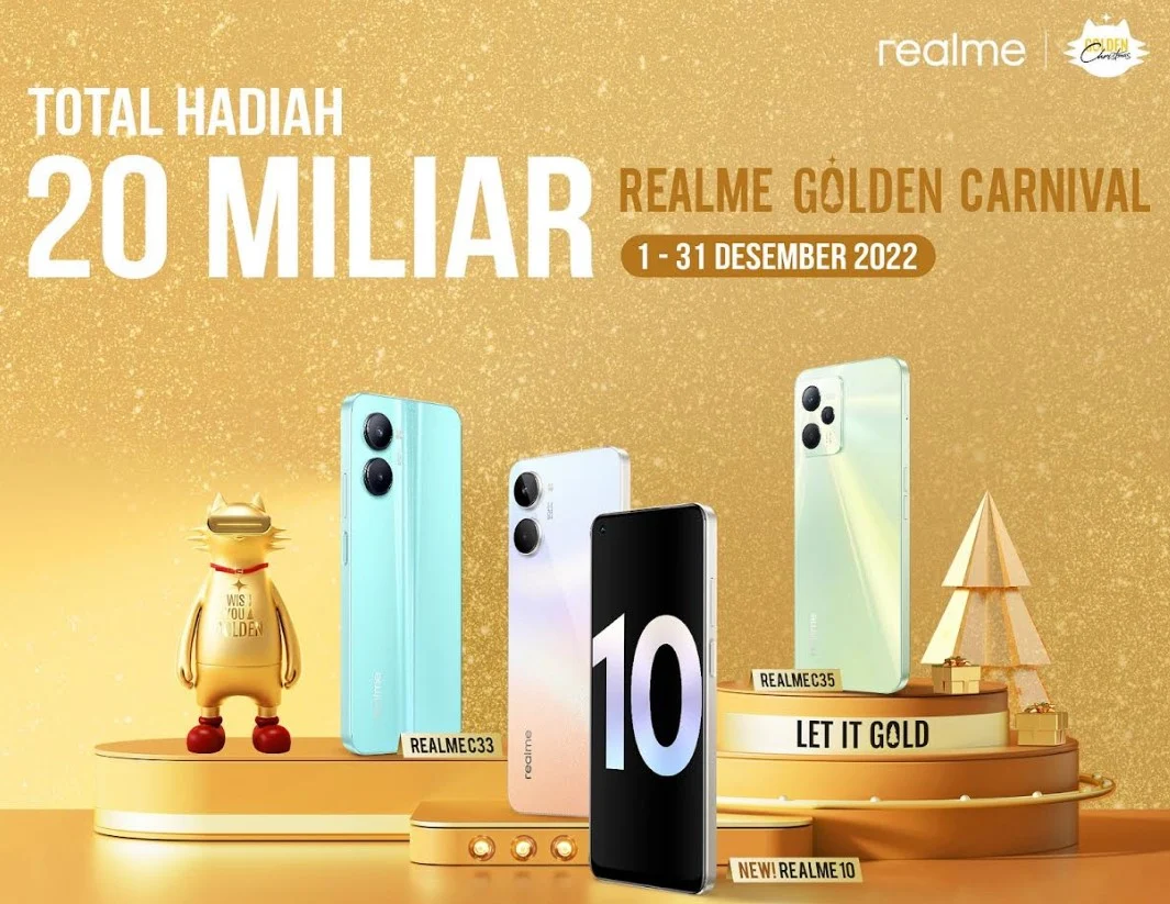 Gelar Realme Golden Carnival Digelar, Hadirkan Promo dan Hadiah Total 20 Miliar!