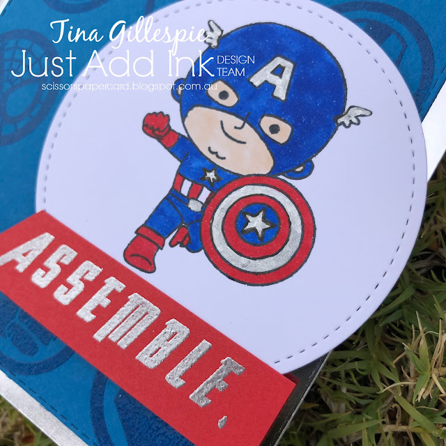 scissorspapercard, Stampin' Up!, Ink Road Stamps, Kindred Stamps, Full Circle Vol 3 Heroes, You're Super, Pop Culture Card