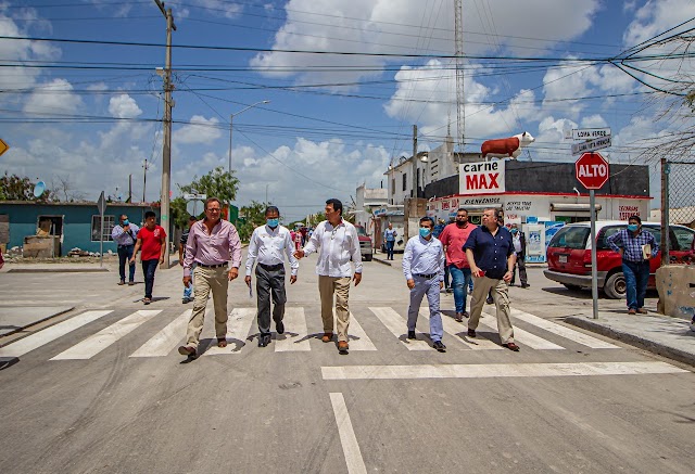  El Gobierno Municipal le sigue cumpliendo al pueblo de Matamoros; entrega nuevas obras de pavimentación