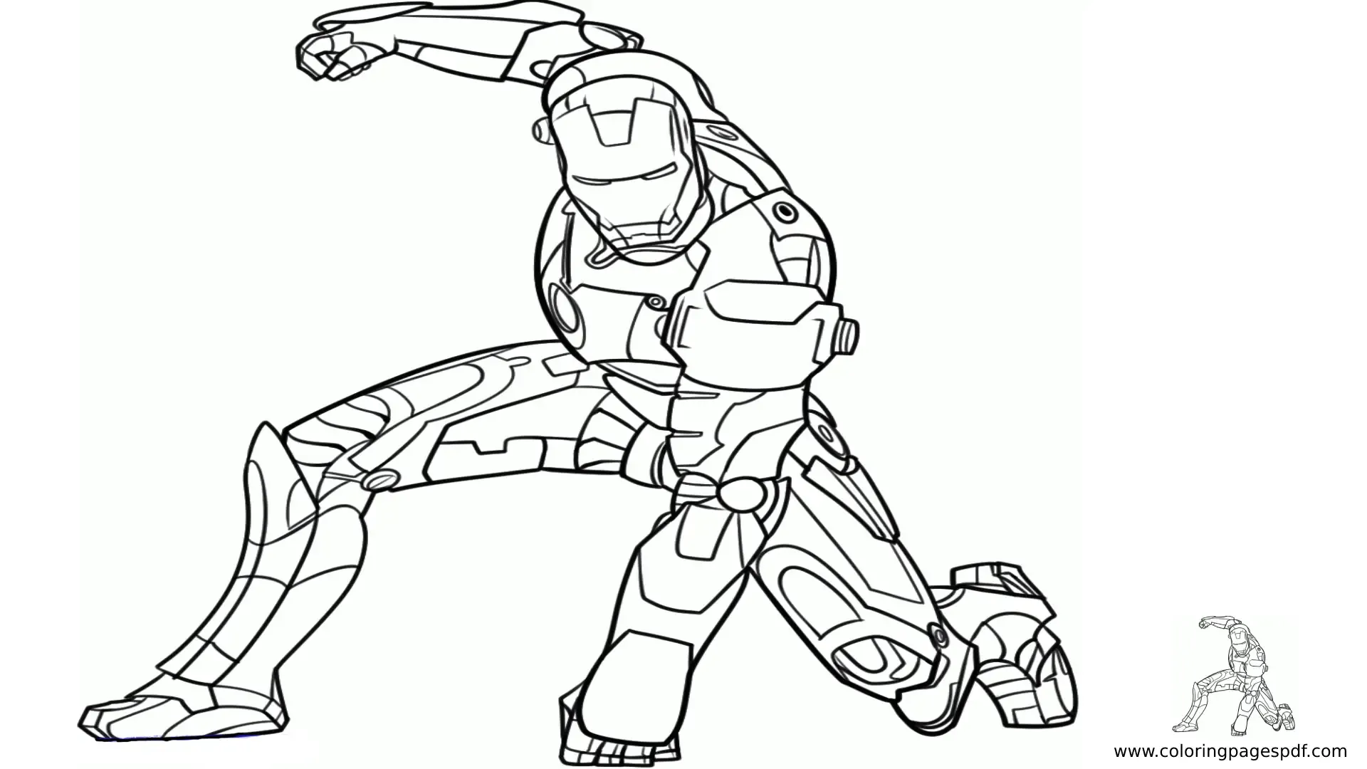 Coloring Pages Of Iron Man In A Cool Pose