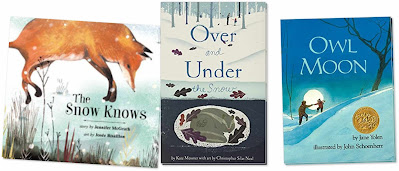 three picture books about animals in the winter