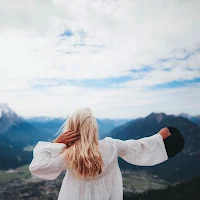 Woman wearing white dress