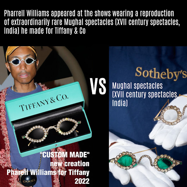 Pharrell Williams reproduction for Tiffany & Co of Mughal spectacles - XVII century spectacles, India