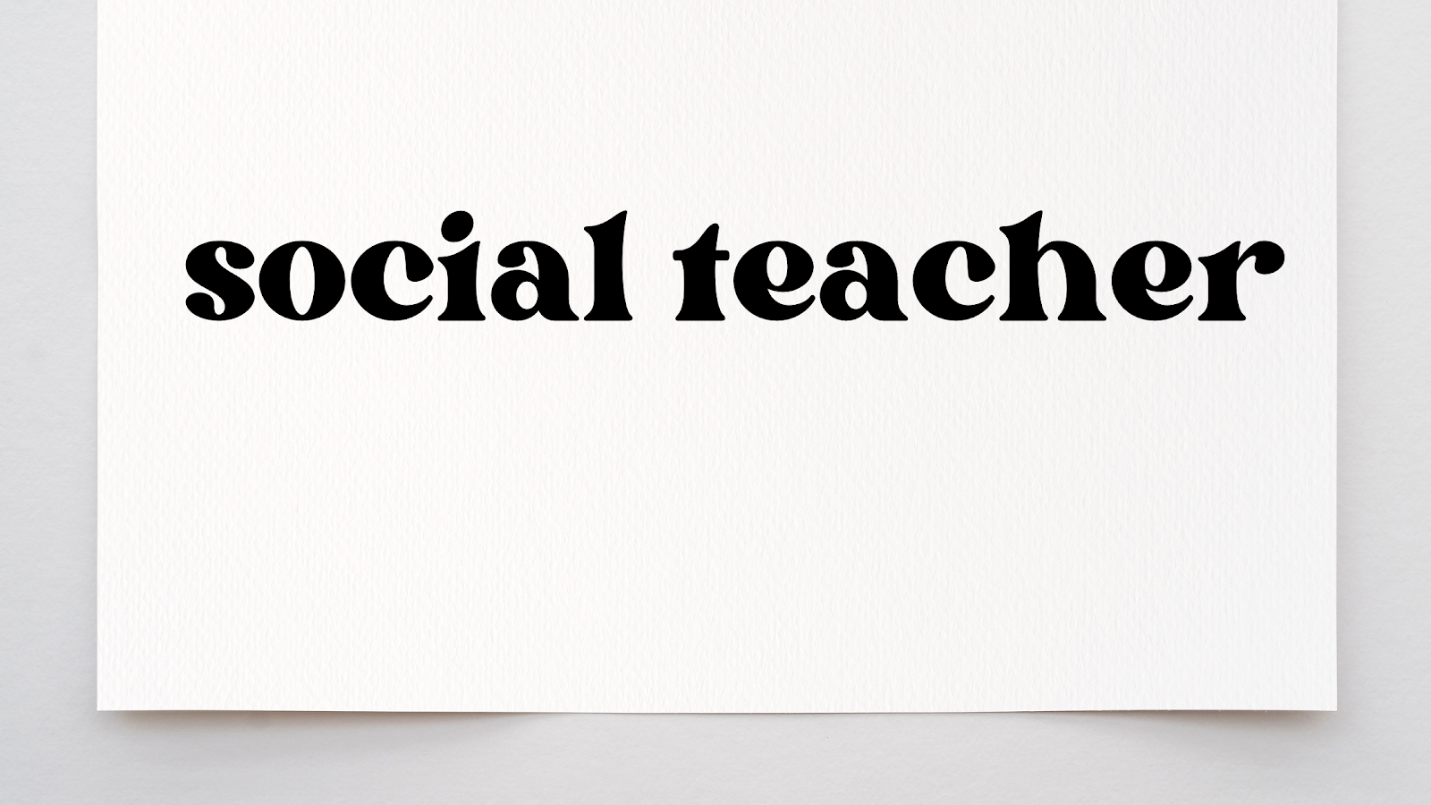 social teacher            