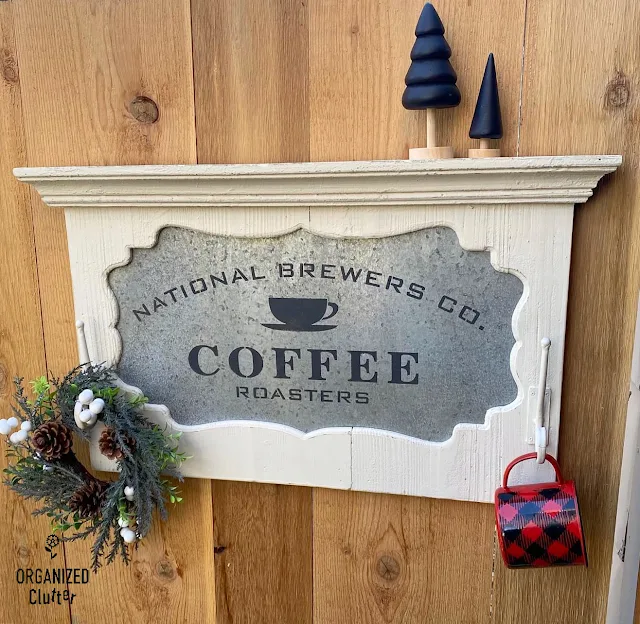 Photo of Upcycled Goodwill Framed Metal Coffee Sign.
