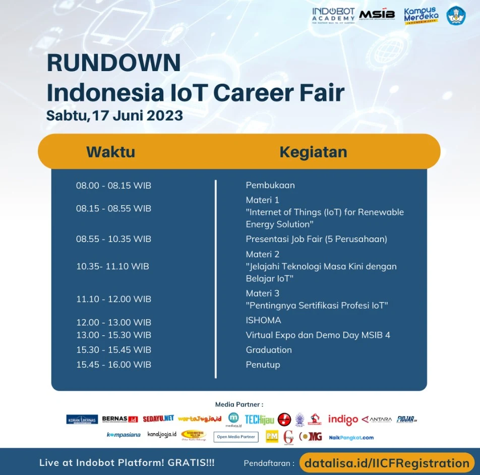 Indonesia IoT Career Fair 2023 Digelar di Puncak Acara MSIB 4 Indobot Academy