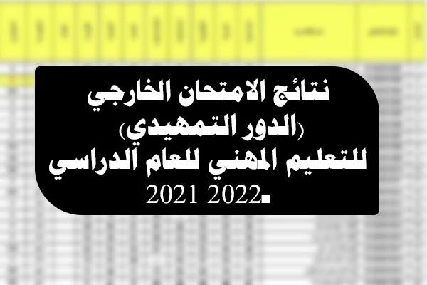 نتائج التمهيدي السادس الاعدادي المهني 2022