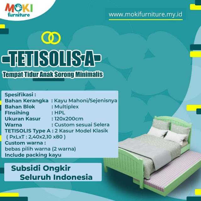 tempat tidur sorong minimalis tipe A moki furniture