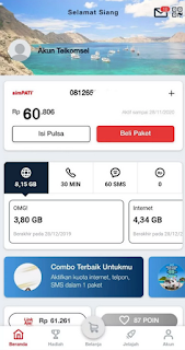 cek pulsa dan masa aktif kartu telkomsel melalui aplikasi my telkomsel