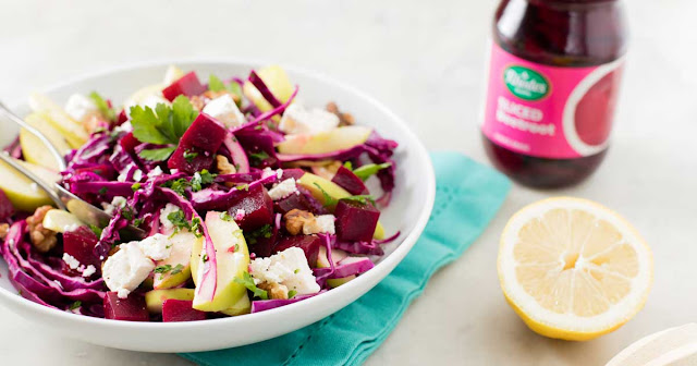 Beetroot & Red Cabbage Salad with Feta