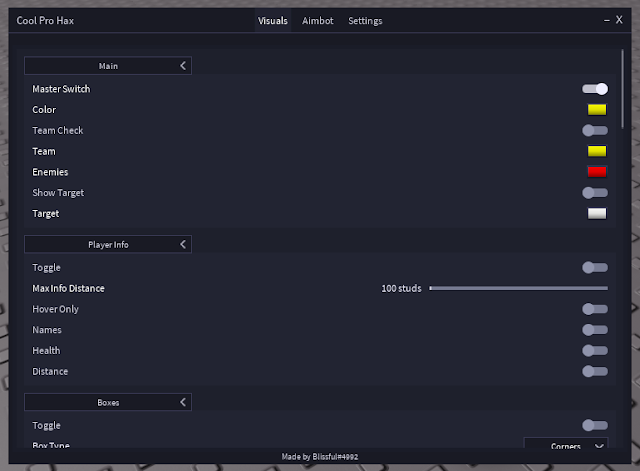GitHub - Exunys/AirHub: ROBLOX Universal Aimbot, Wall Hack (ESP) &  Crosshair GUI