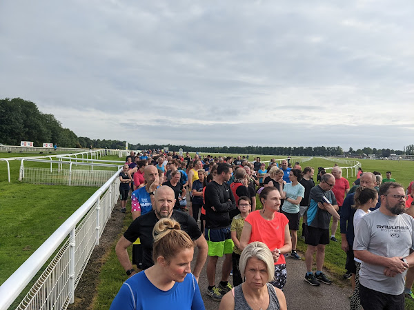 runners at the start line ready for the return of York parkrun