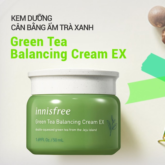 Mall Shop [ innisfreevietnam_officialstore ] [Mã COSDAY giảm 8% đơn 150K] Kem dưỡng cân bằng ẩm trà xanh innisfree Green Tea Balancing Cream EX 50ml