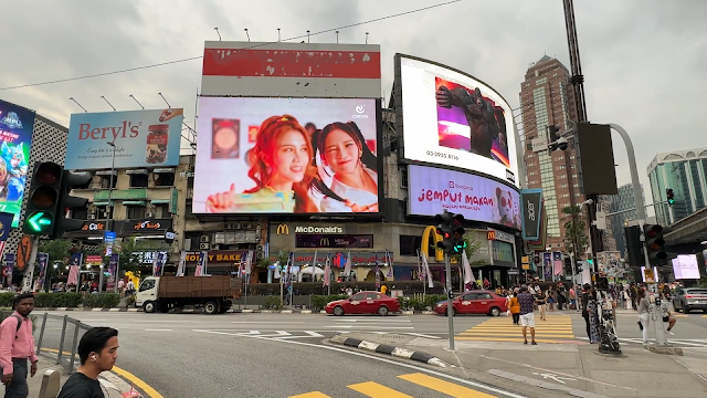 Bukit Bintang Above McDonald's Digital Billboard Advertising, Jalan Sultan Ismail KL LED Screen Ads, Bukit Bintang Street KL Digital OOH Advertising,