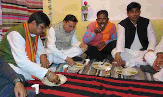 CM Dhaani  at his friend home haldwani