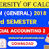 CU B.COM 3rd Semester Financial Accounting 2 (General) 2018 Question Paper | B.COM Financial Accounting 2 (General) 2018 Calcutta University Question Paper