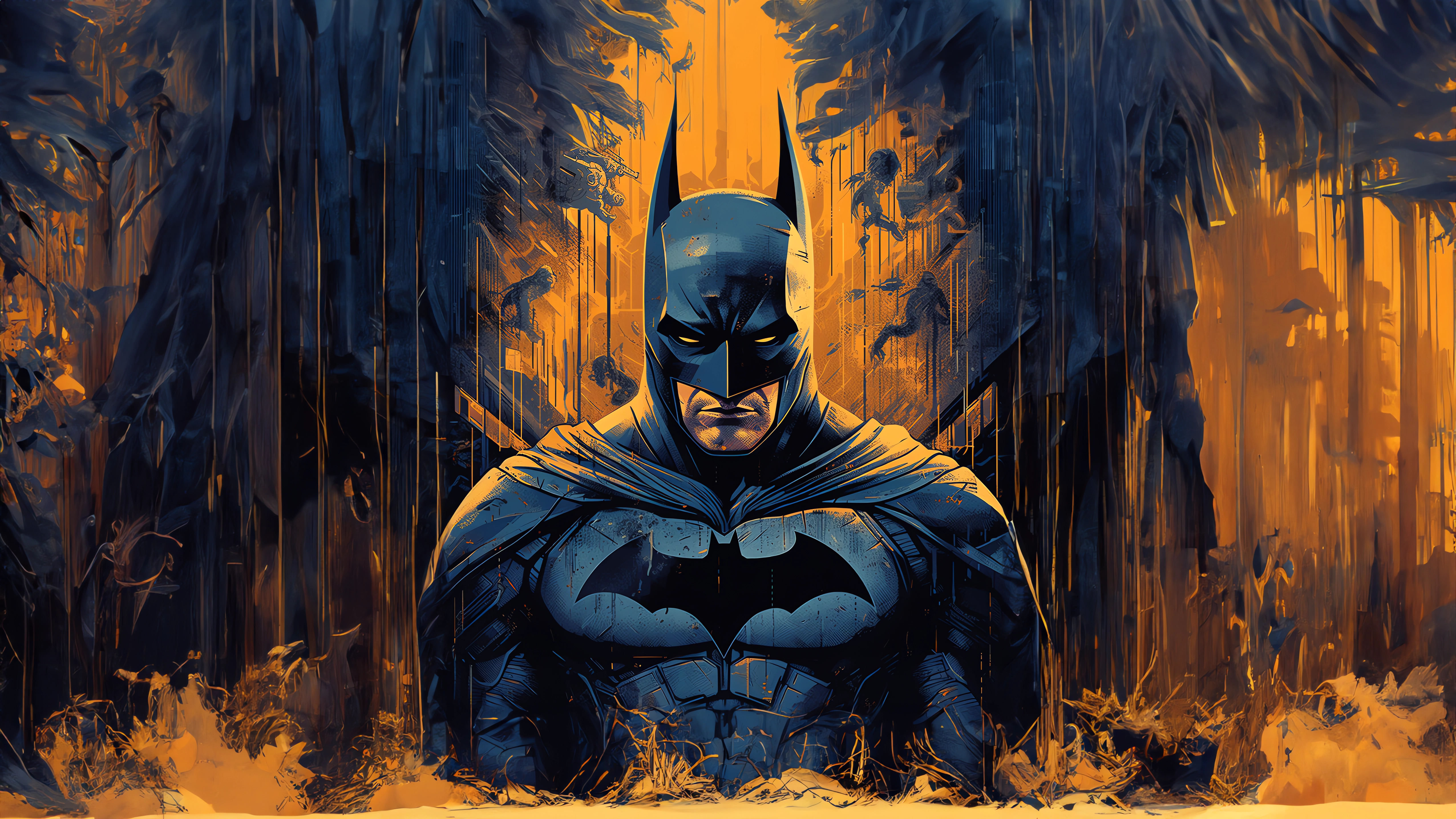 AI GENERATED WALLPAPER 4K - BATMAN - HeroWall Backgrounds