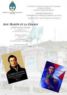 22 février : conférence à l'Ambassade d'Argentine (Paris)