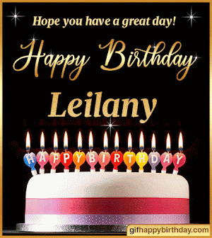 ▷ Wish Happy Birthday GIFs with Name Leilany