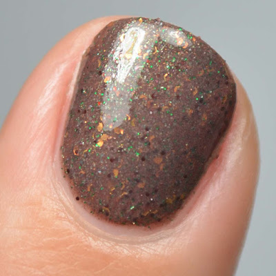 brown glitter nail polish