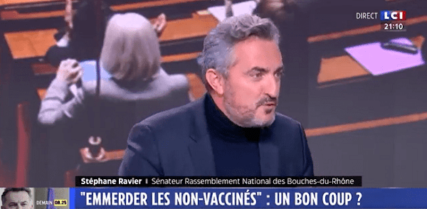 [VIDEOS] Stéphane Ravier juge « indigne » d’avoir été mis à l’écart du plateau de LCI car il n’était pas vacciné mais avait un test négatif