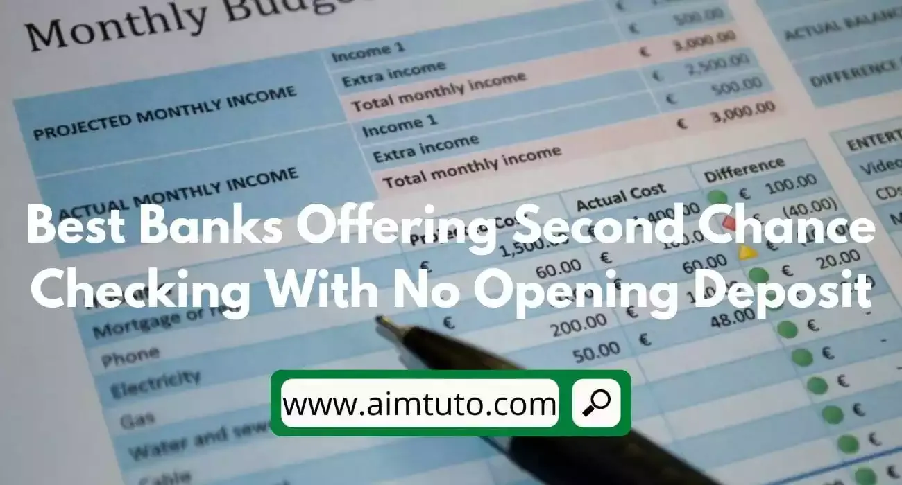 best banks offering second chance checking with no opening deposit