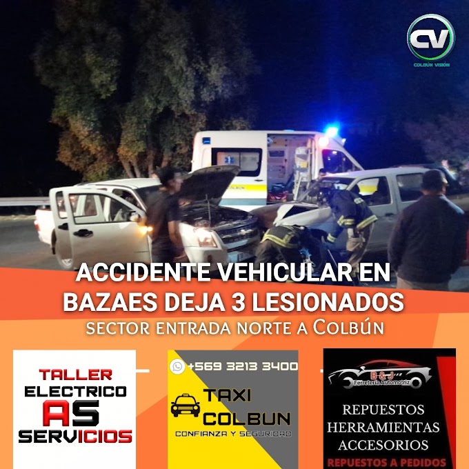 IMAGENES |  ACCIDENTE VEHICULAR EN BAZAES DEJA 3 LESIONADOS