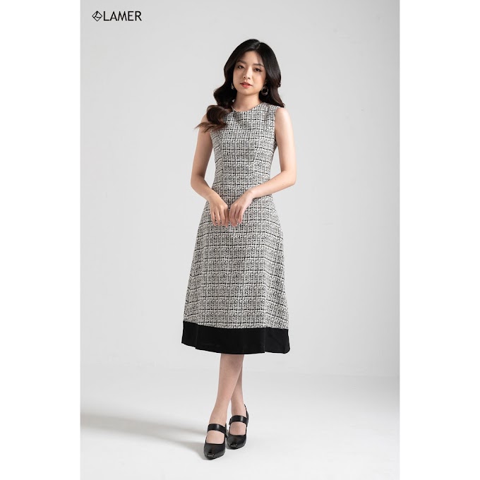 Mall Shop [ lamer.fashion ] Đầm nữ sát nách phối gấu by LAMER L63R21T027