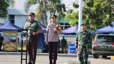 TNI-Polri Gelar Apel Kesiapan Pengamanan Kunjungan Wakil Presiden Republik Indonesia