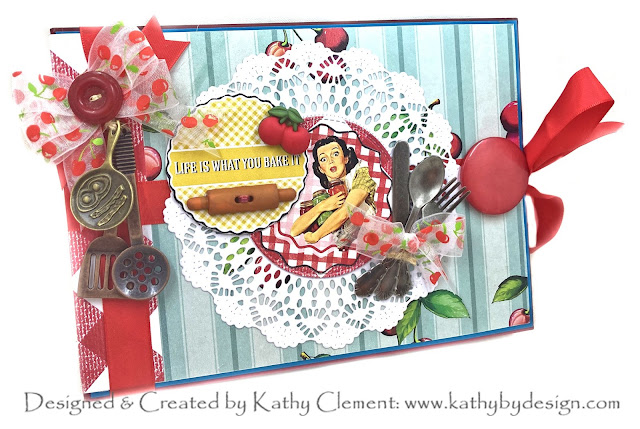 What's Cooking Retro Recipe Album by Kathy Clement for Really Reasonable Ribbon PHoto 02