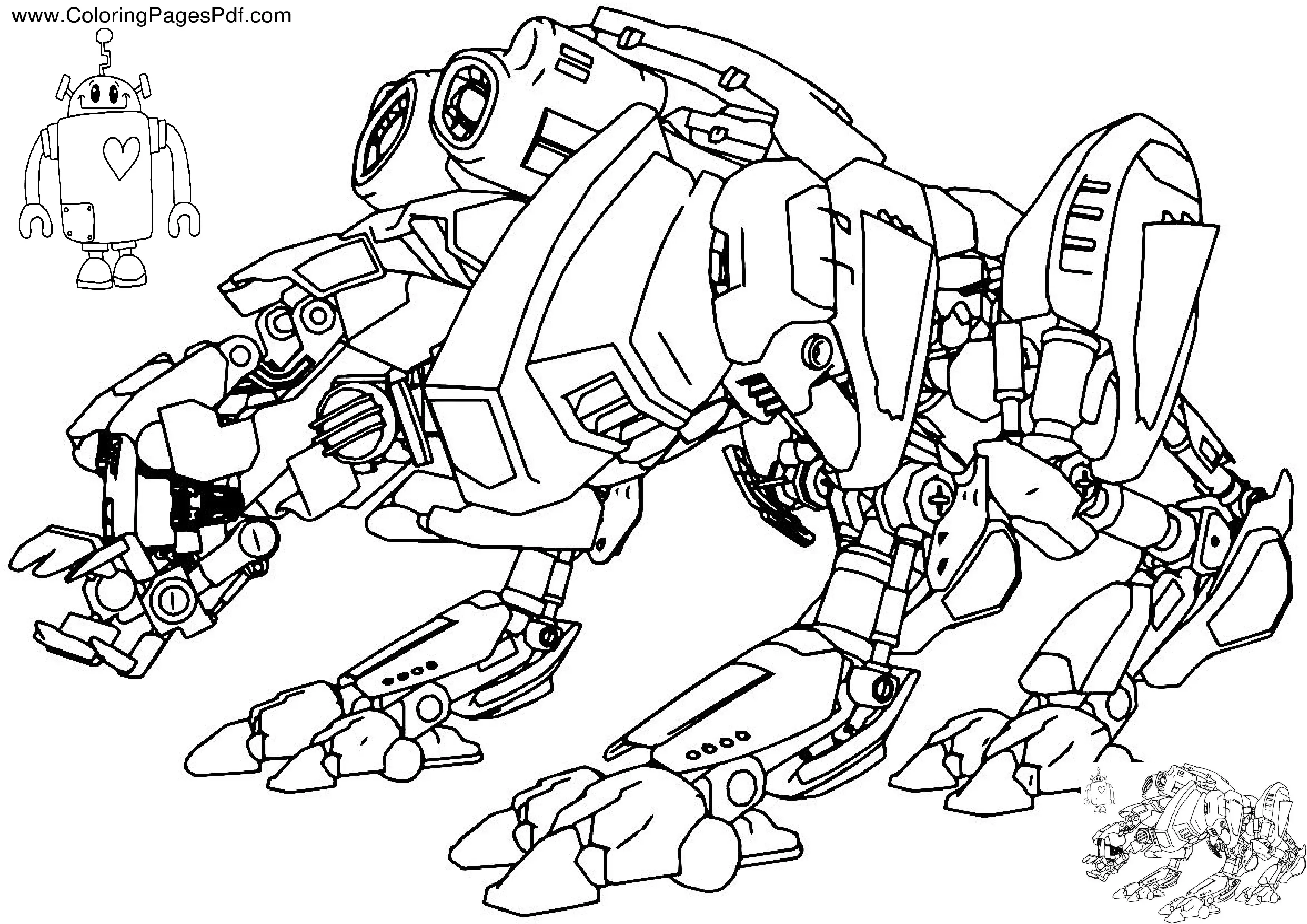 Big robot coloring pages