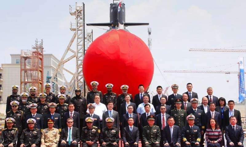 Launching ceremony of Pakistan's first Hungor class submarine in China