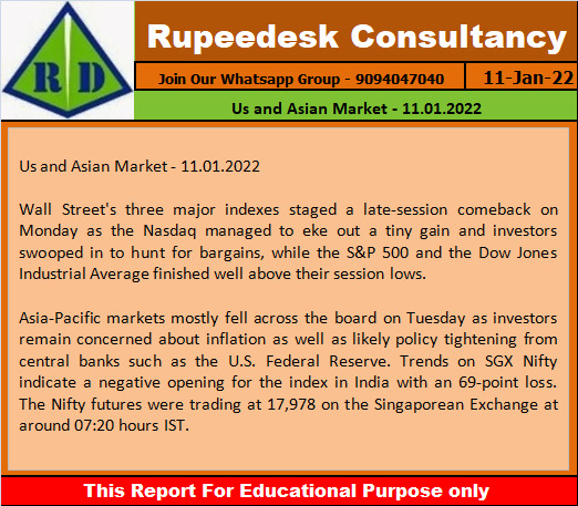 Us and Asian Market - 11.01.2022