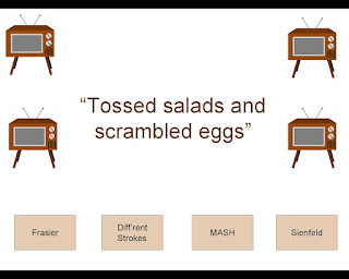 Tossed salads and scrambled eggs are from which TV sitcom theme song?