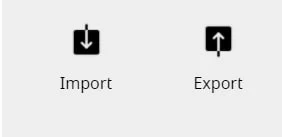 WebCull offers separate import and export features in the Settings