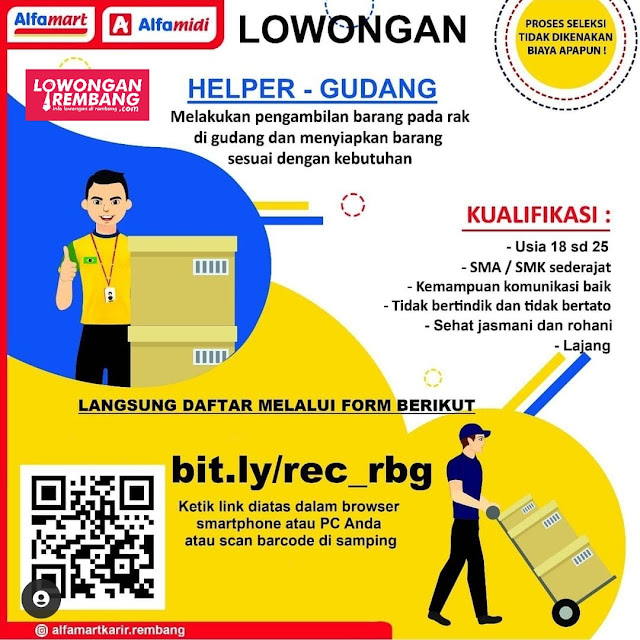 Lowongan Kerja Helper-Gudang Alfamart Rembang