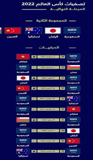 جدول مباريات السعودية في تصفيات كأس العالم 2022