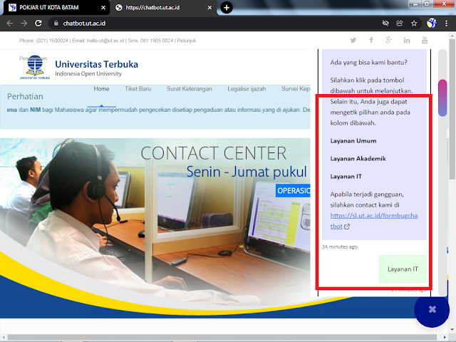 7 Langkah Reset/Ubah Password Akun eCampus UT via https://chatbot.ut.ac.id/